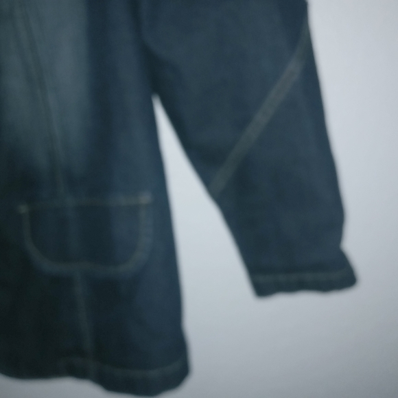 Z. Cavaricci 1X Y2K Dark Wash Denim Jeans Blazer Jacket Plus - Picture 3 of 6